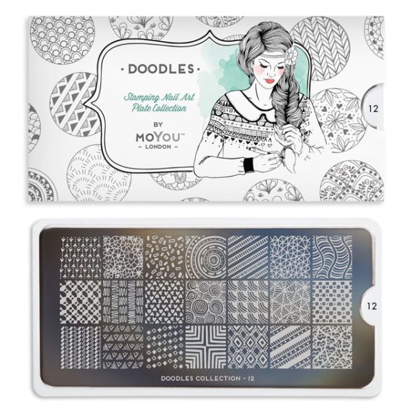 Doodle nail art image plate 12