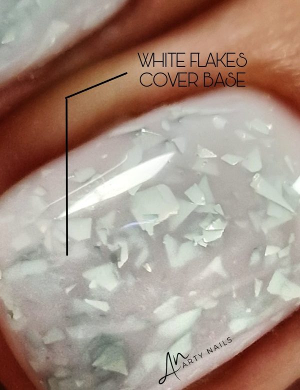 cover base opal white flakes