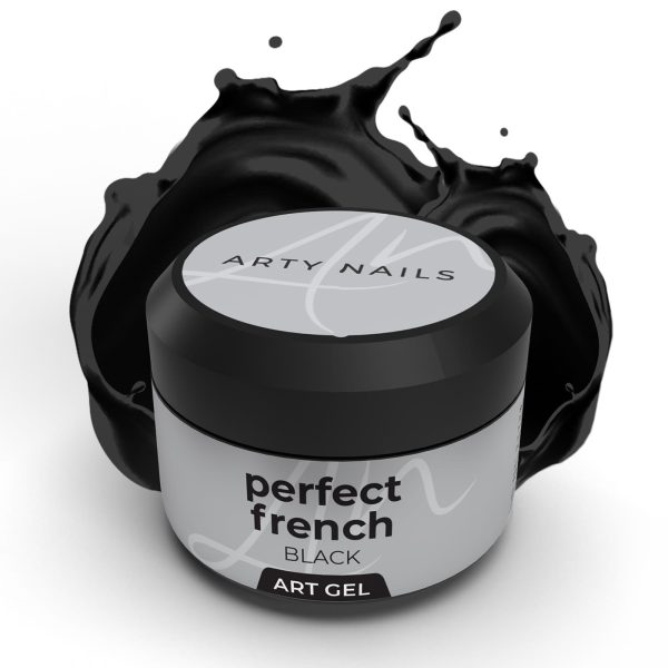 perfect french black art gel splash