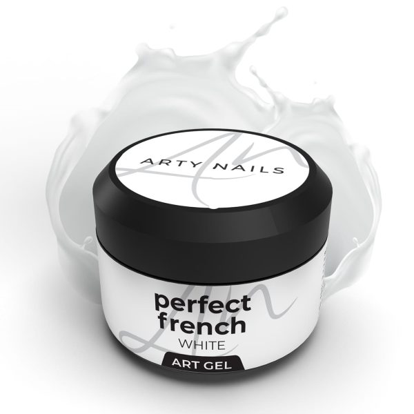 perfect french white art gel splash