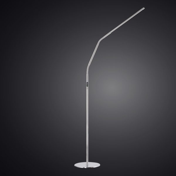 slimline 4 floor lamp brushed steel