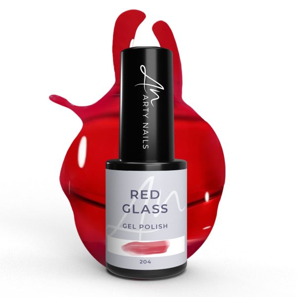 204 red glass gel polish